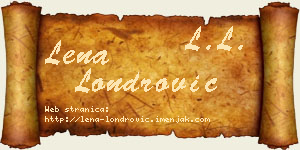 Lena Londrović vizit kartica